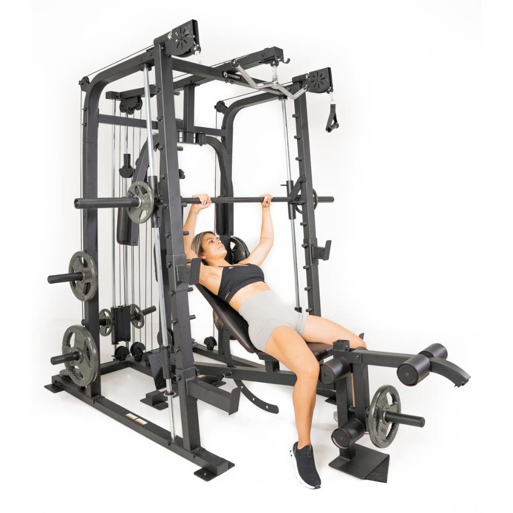 Titan Fitness Plate Loaded Neck Machine 4-Way 2 Weight Sleeves