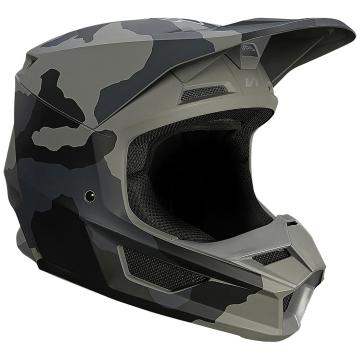 Fox Youth V1 Trev Helmet ECE - Black Camo - Black Camo