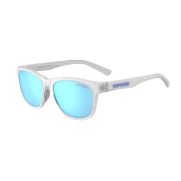 Tifosi Swank Sunglasses - Satin Clear / Clarion Blue Polarised