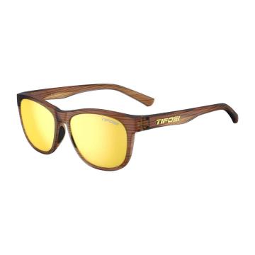 Tifosi Swank Sunglasses - Woodgrain Smoke / Yellow