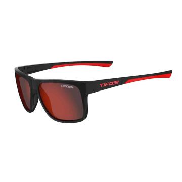 Tifosi Swick Sunglasses - Satin Black / Crimson Smoke Red